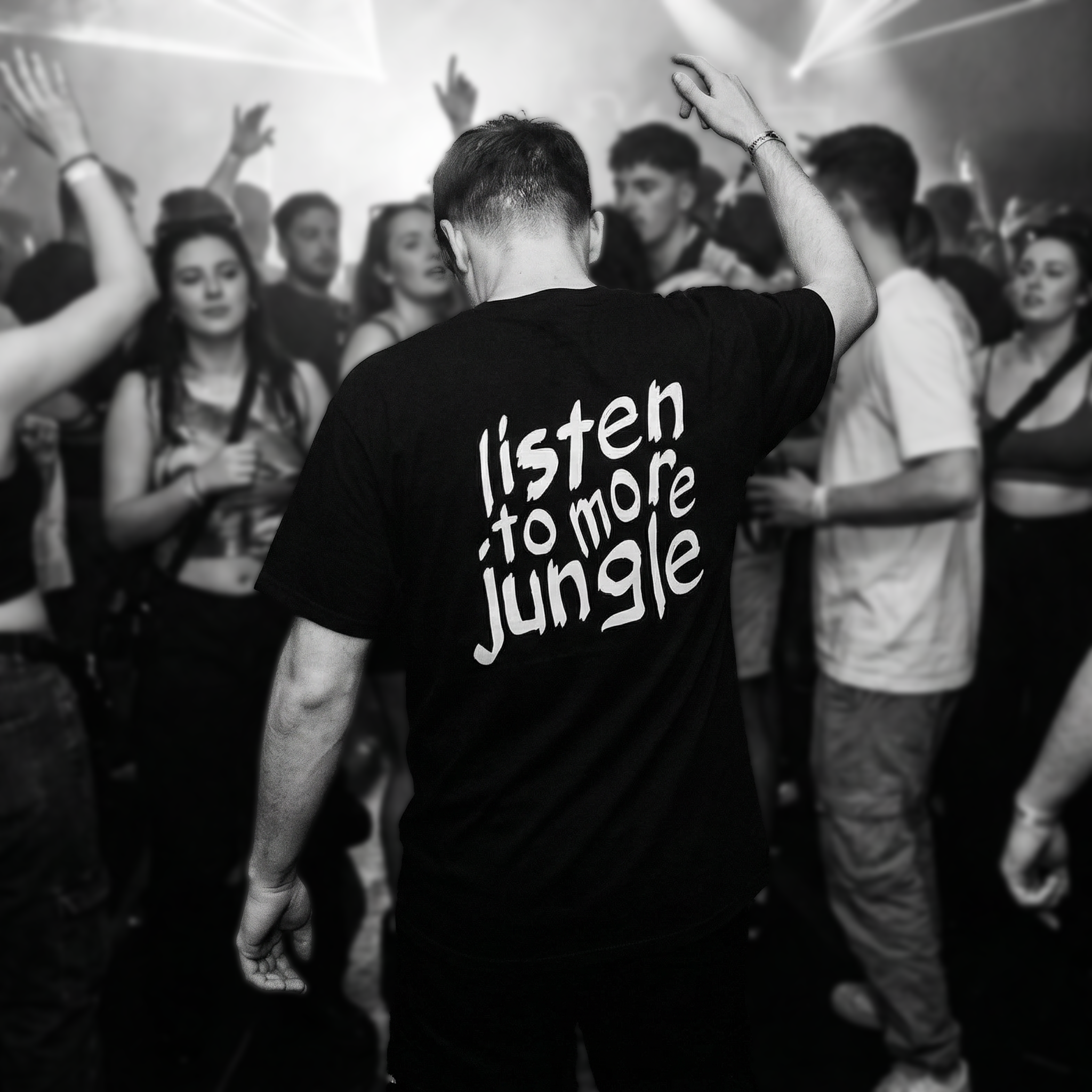 'listen to more jungle' tshirt